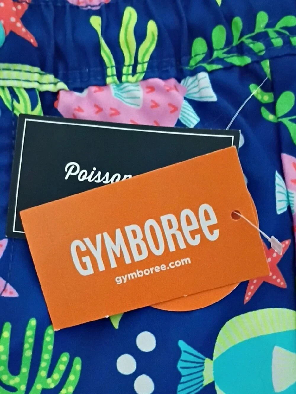 Gymboree Navy Tropical Fish Swim Trunks